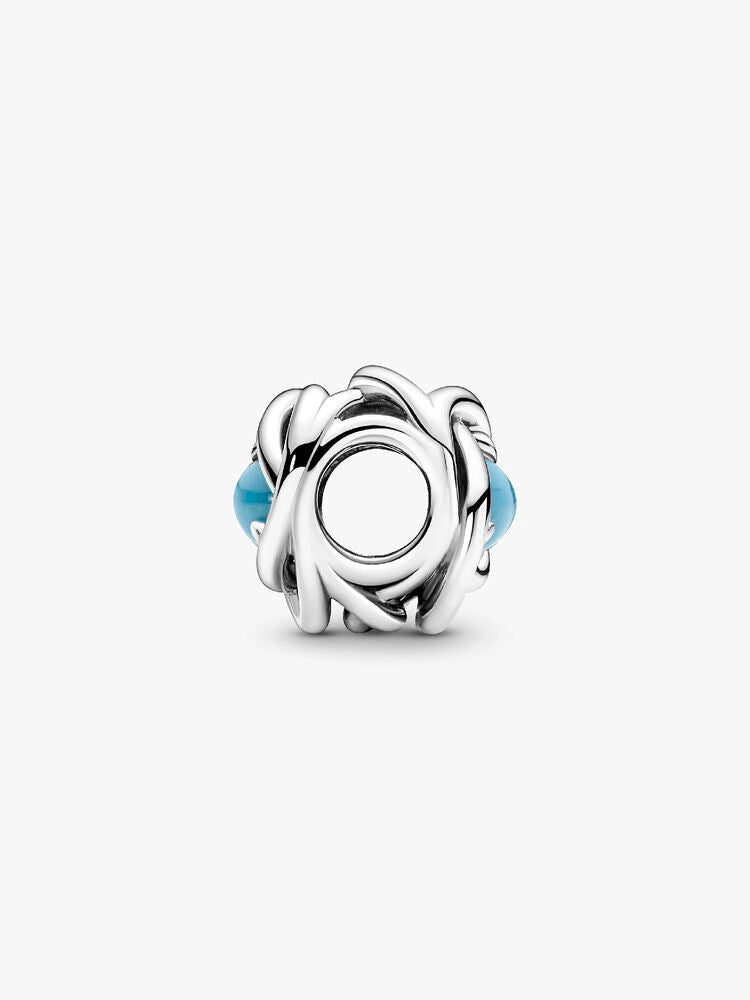 December Turquoise Blue Eternity Circle Charm