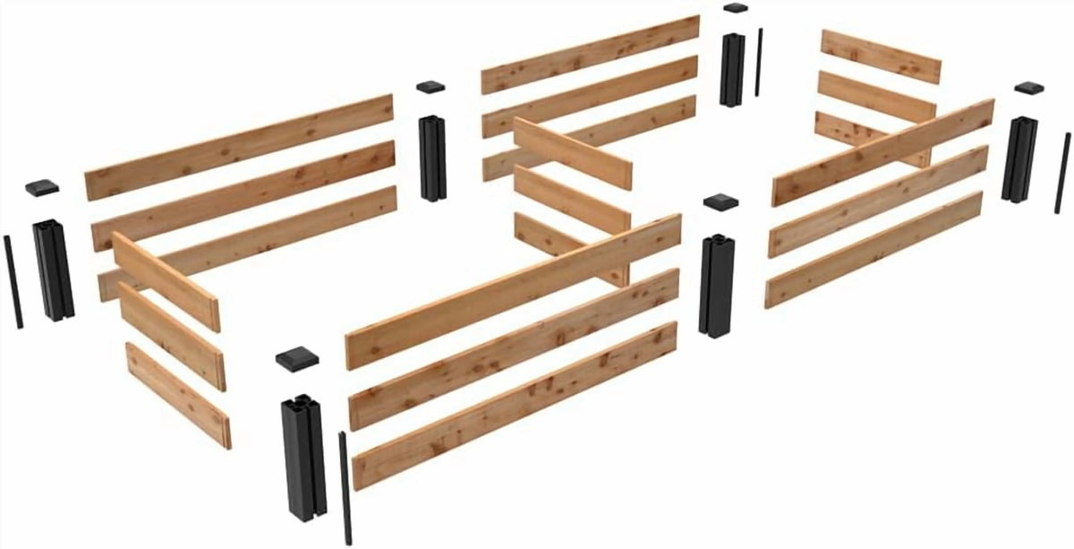 Outdoor Essentials Haven 2 ft. x 8 ft. Natural Cedar Raised Garden Bed