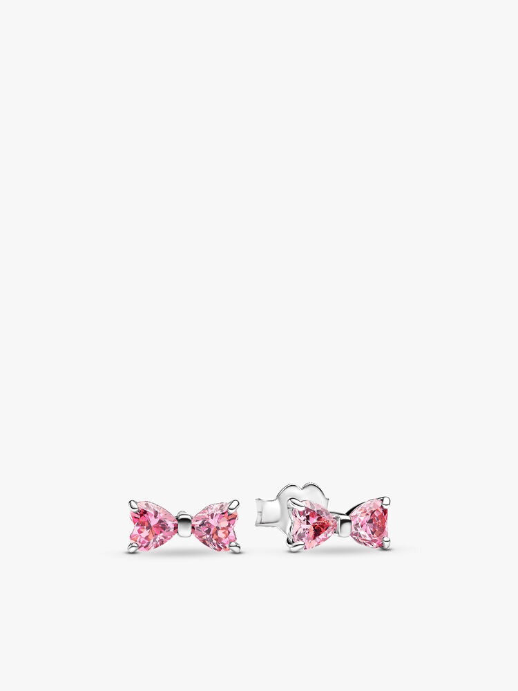 Sparkling Bow Stud Earring Set