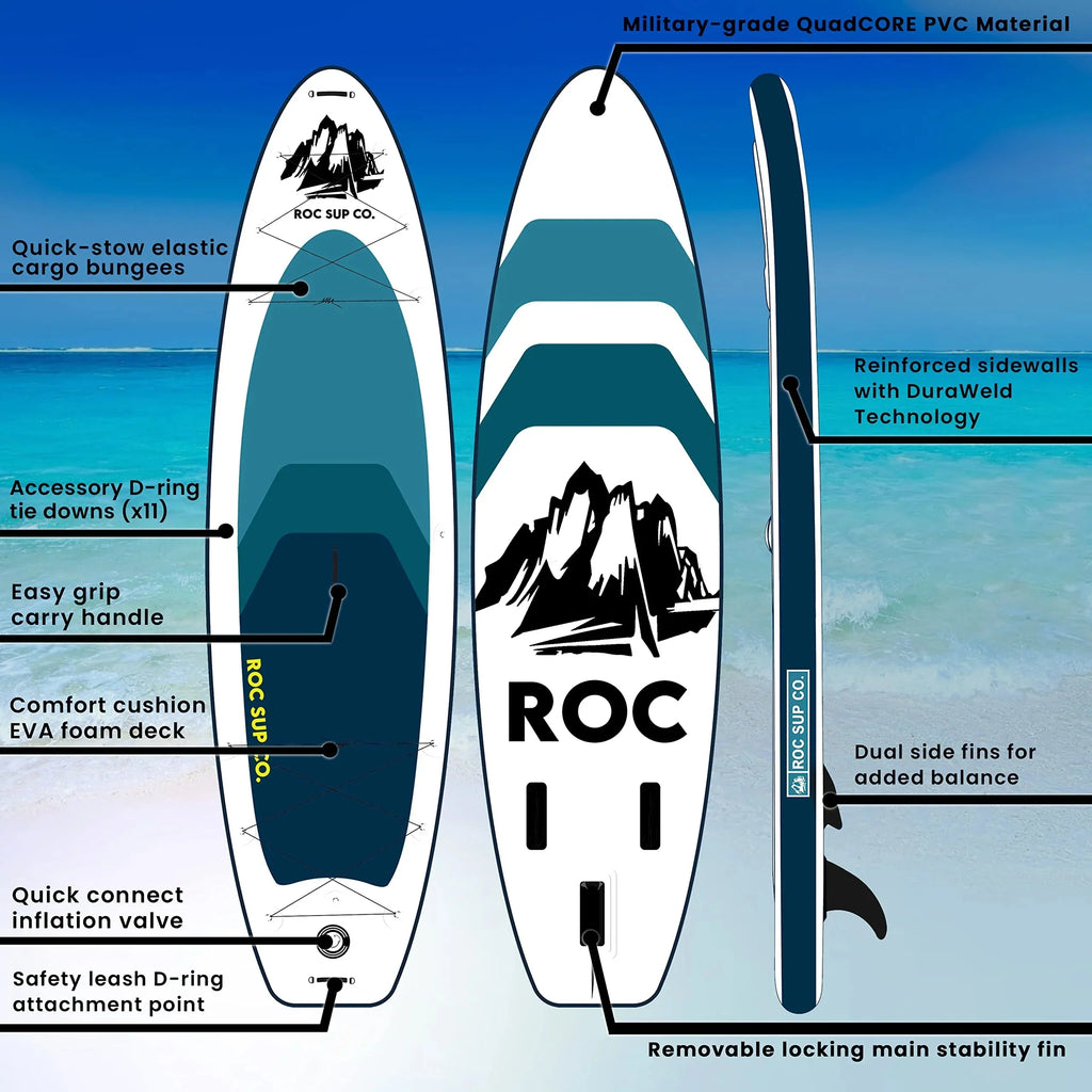 Roc Inflatable Stand Up Paddle Board 10 ft 6 in - uc-35301