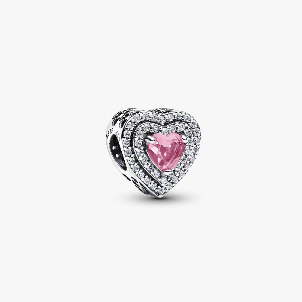 Sparkling Leveled Hearts Charm