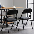Simpli-Magic Padded Metal Folding Chairs, 6-Pack, Black