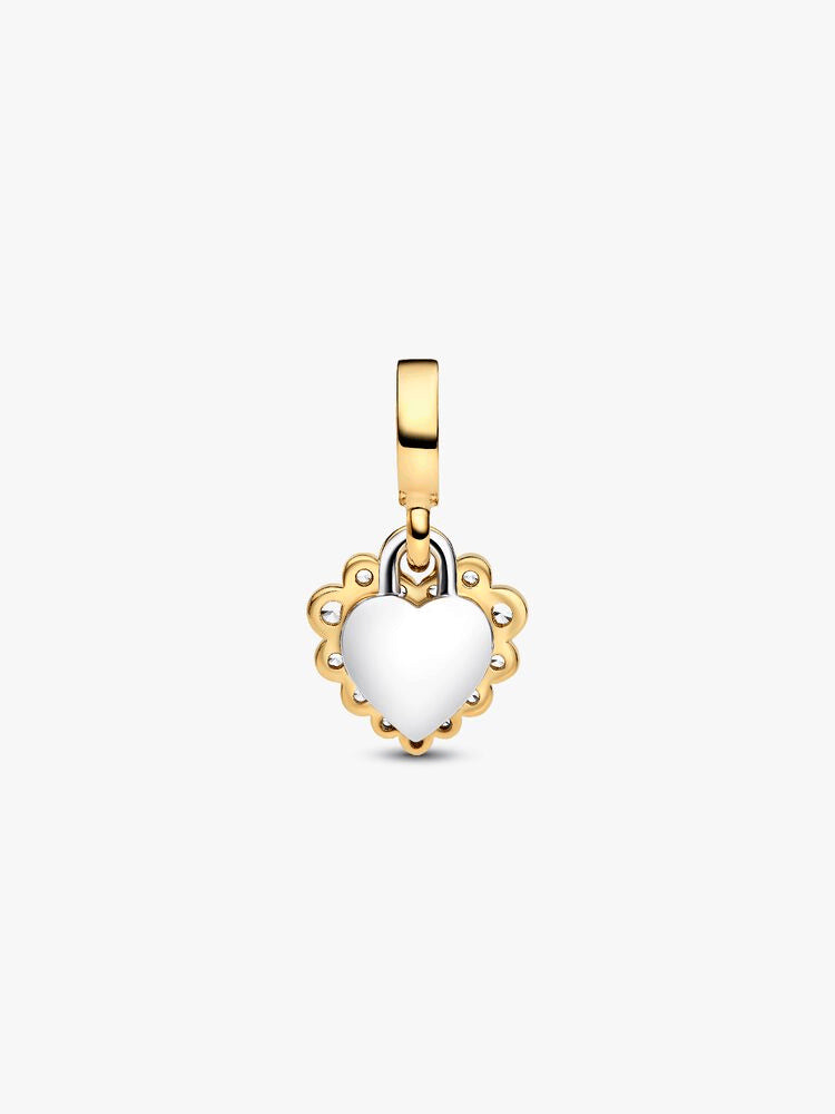 Sparkling Heart Double Dangle Charm