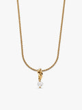 April Eternity Circle Dangle Charm Necklace Set