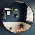 Round Bathroom Vanity Mirror, 24x24 / 36x36, Black, Brushed Gold or Silver