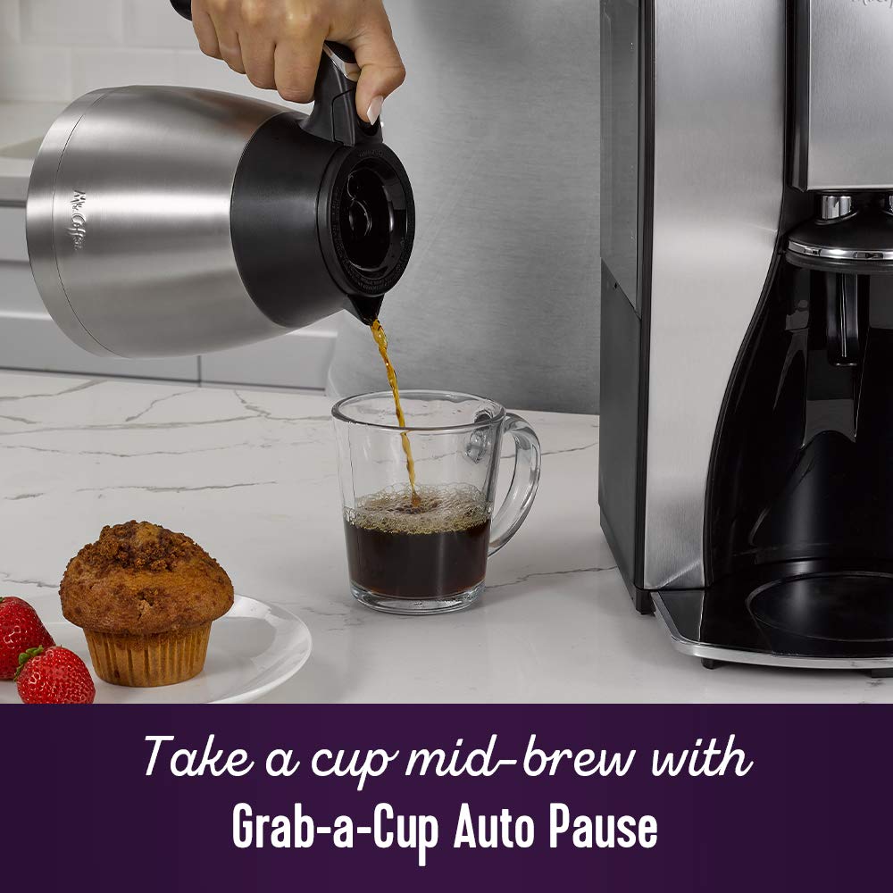 10-Cup Programmable Coffee Maker With Thermal Carafe And Strong Brew Selector