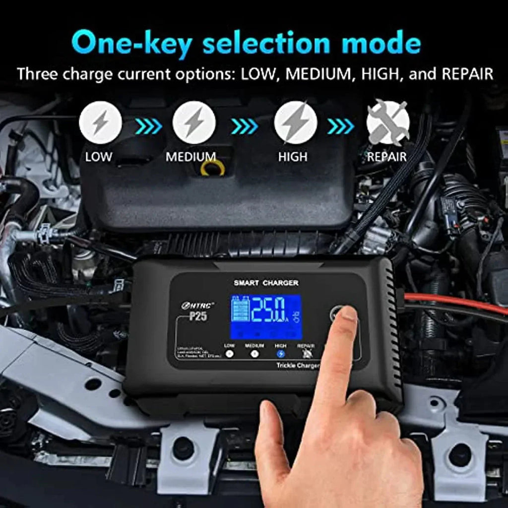 HTRC Smart Battery Charger For Lithium, LiFePO4 And Lead-Acid Batteries, 12V/25A, 24V/13A - P25