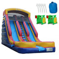 20ft High Dual Lane Inflatable Water Slide With Pool - Wetdry