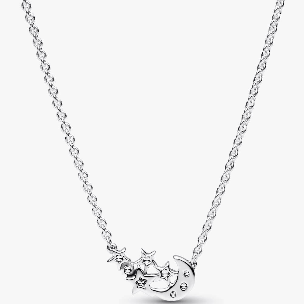 Sparkling Moon & Star Collier Necklace