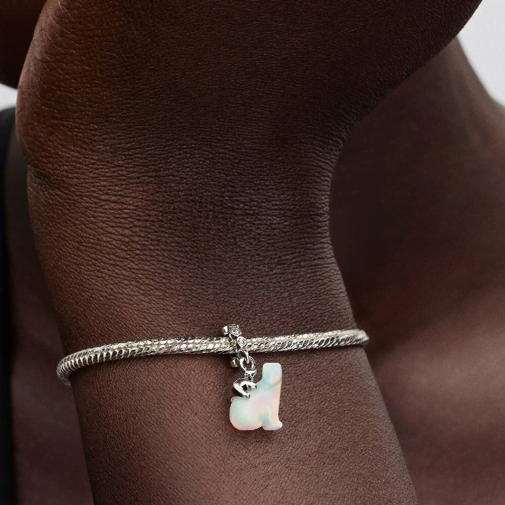 Polar Bear Mother & Cub Dangle Charm