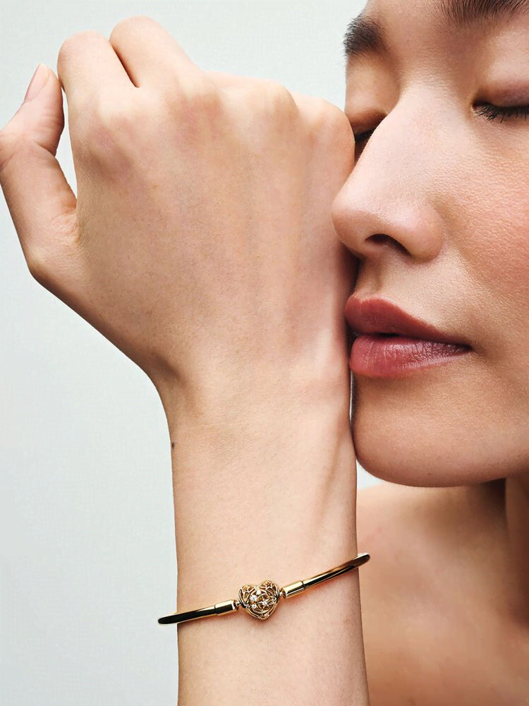 FINAL SALE - Celestial Heart Clasp Bangle