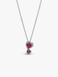 Red Halo Hearts Pendant Necklace