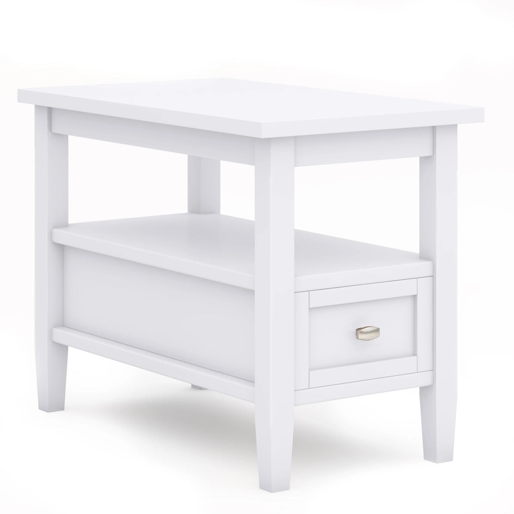 Solid Wood Narrow Side Table, 14 in Wide, 24 in D x 14 in W x 20 in H