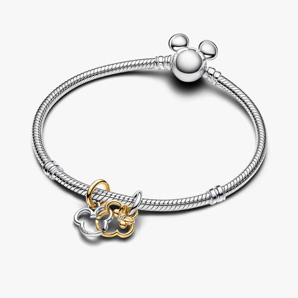 Mickey Mouse and Minnie Mouse Splittable Dangle Charm Bracelet Set