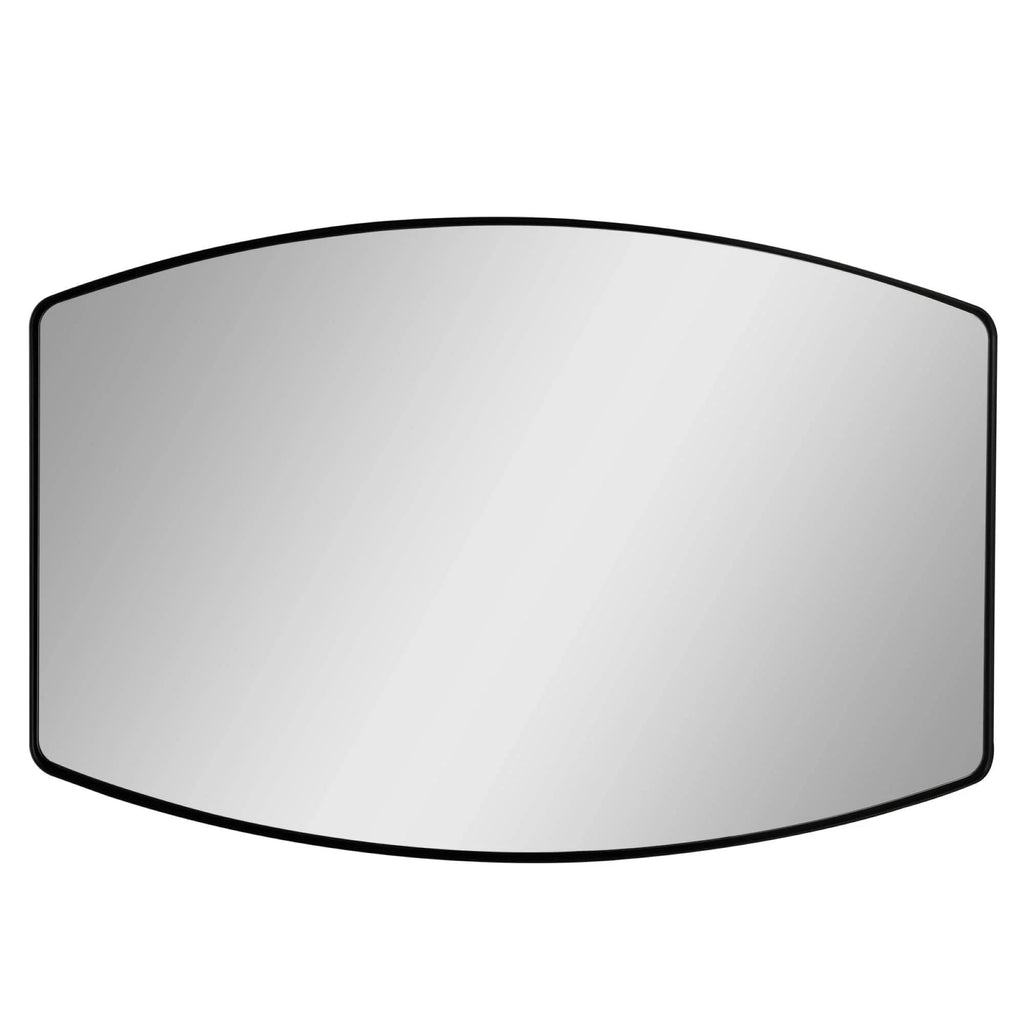 Oblong Metal Wall Mirror, 18 or 24 - Black, Gold, or Silver
