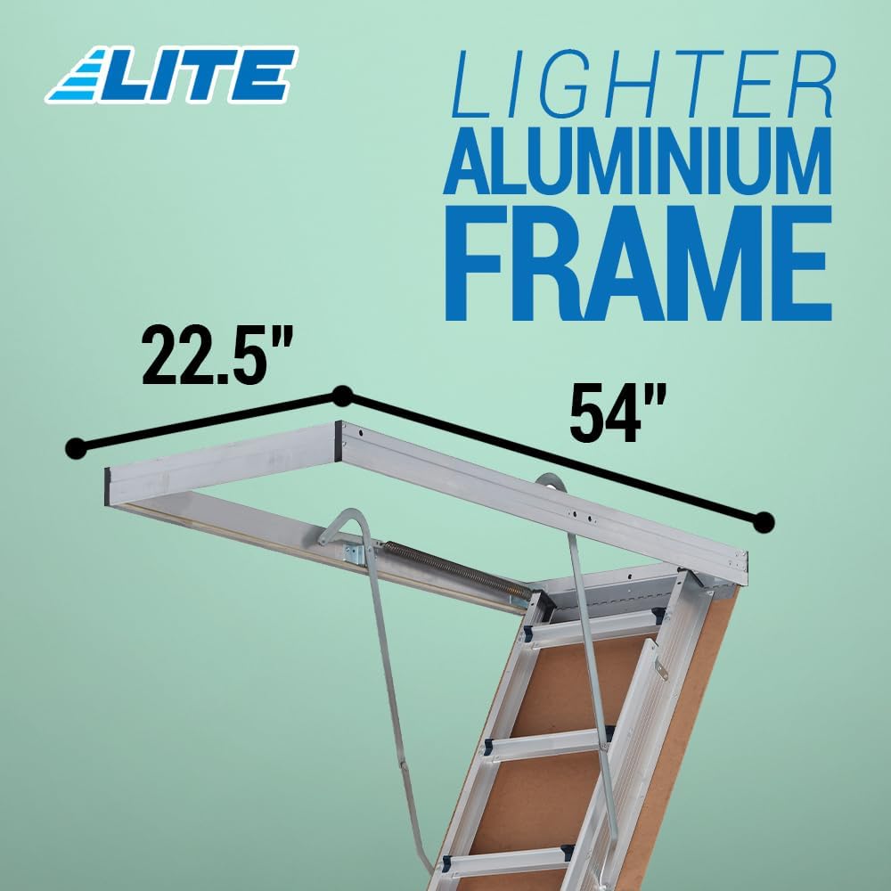 Aluminum Attic Ladder, 375lb Capacity, Type IAA