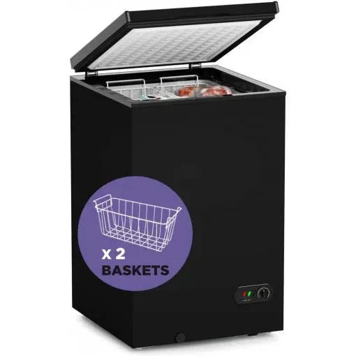 Northair Chest Freezer 3.5 Cu Ft With 2 Removable Baskets - Black
