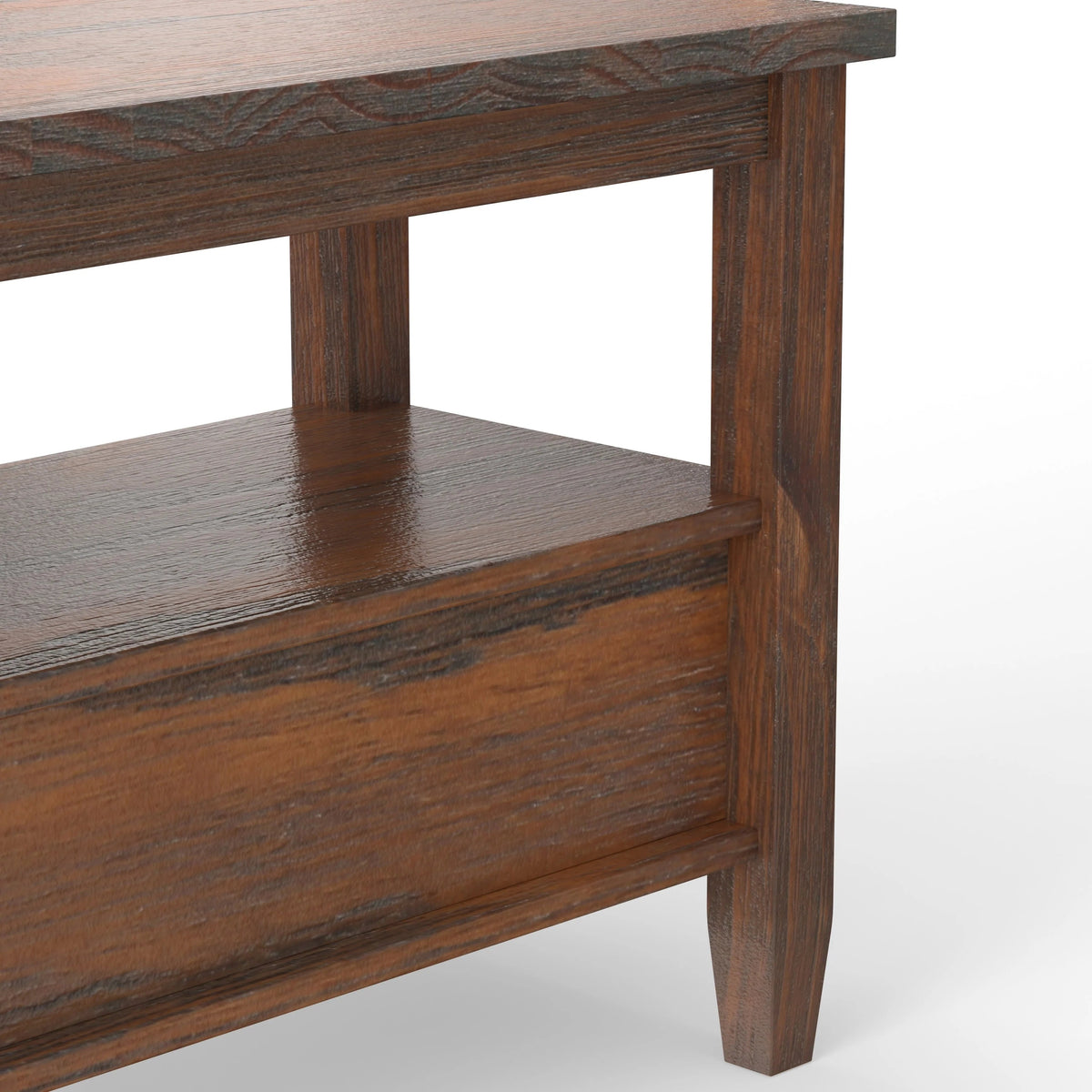 Solid Wood Narrow Side Table, 14 in Wide, 24 in D x 14 in W x 20 in H