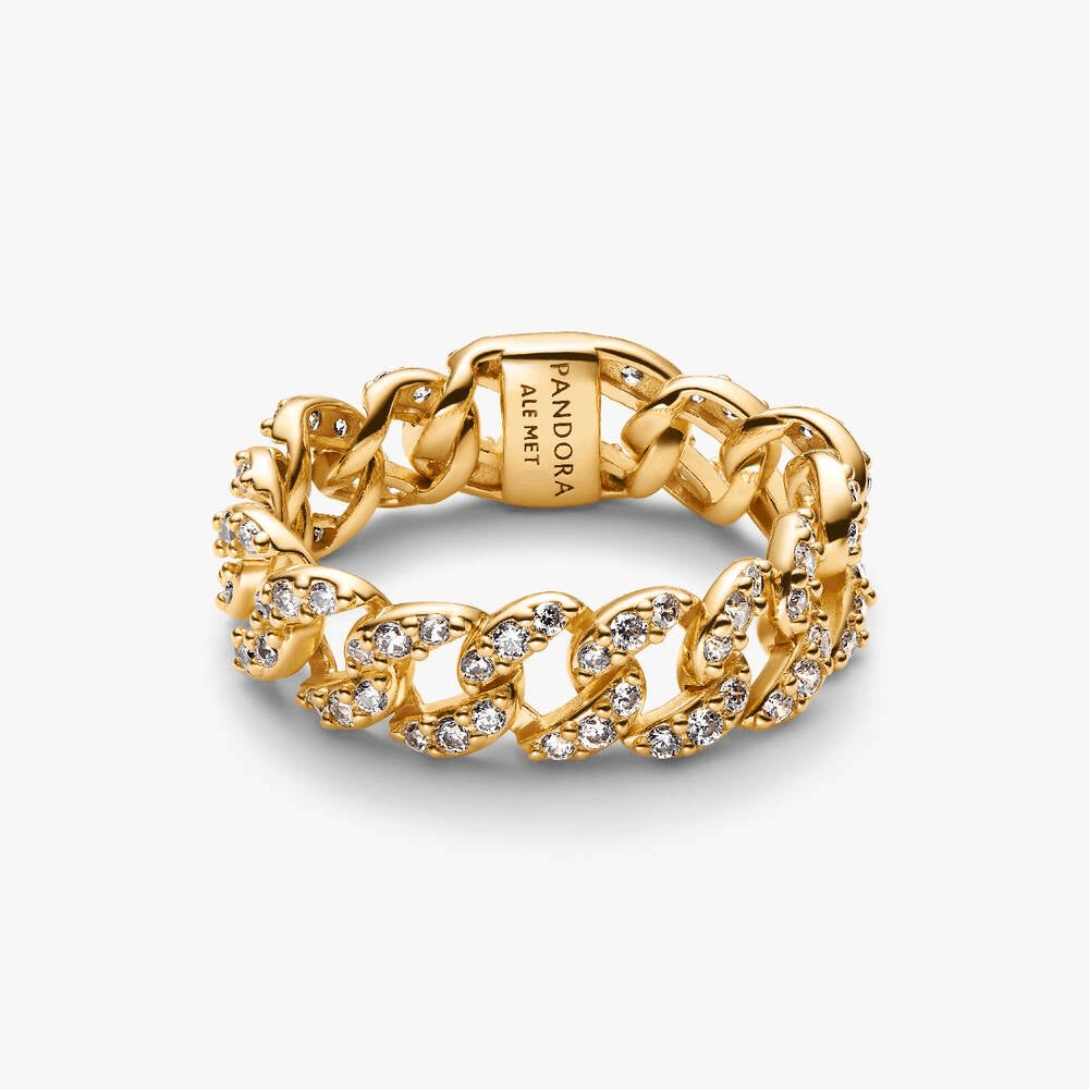 Pavé Cuban Chain Ring