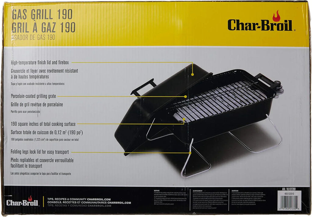 Char-Broil Portable 1-Burner Stainless Steel Propane Gas Grill - 465133010