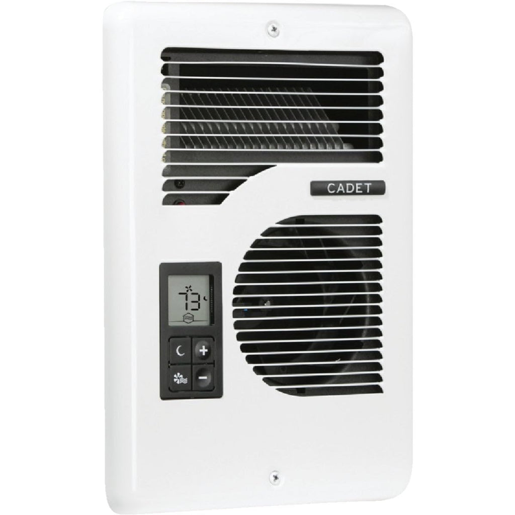 Electric Wall Heater With Digital Thermostat, 240/208/120V, White