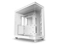 NZXT H6 Flow Compact Dual-Chamber Mid-Tower Airflow Case, White - CC-H61FW-01