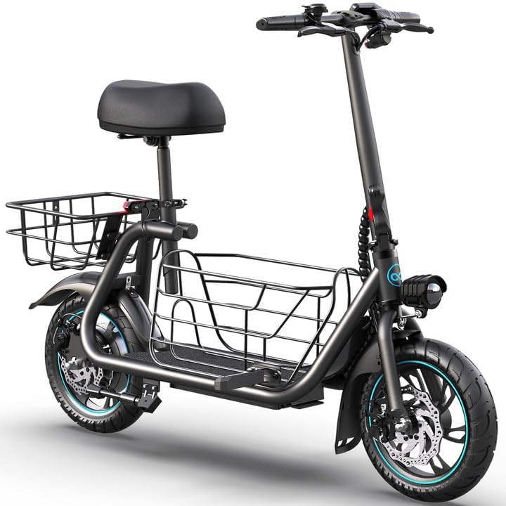 Adults Electric Scooter With Large Middle Basket - 550W And 650W Styles