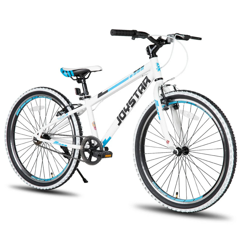 Kids' Single-Speed Mountain Bike, 20-Inch/24-Inch - White Wall Knobby Tires