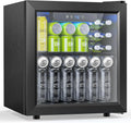 Electactic 3.2 Cu Ft 130 Can Beverage Refrigerator Cooler, Black, 19.29 x 17.32 x 30.79 inches - JC-90