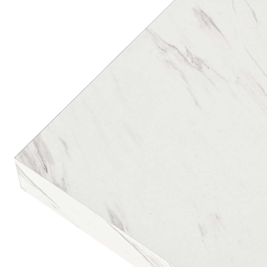 Console Table With Faux Marble MDF Top And Gold Metal Frame