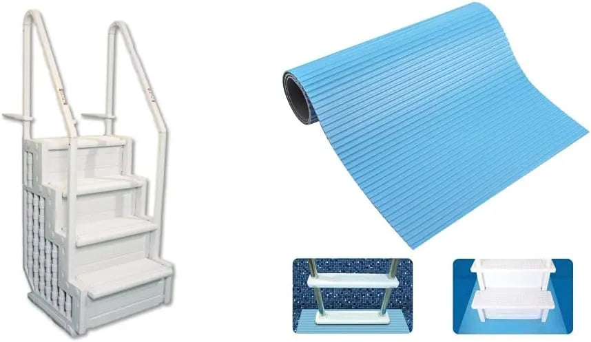 Easy Pool Step Above-Ground Swimming Pool Step To Deck - 350-lb Capacity, Up To 54-in Deep