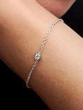 Pandora Era Bezel Sterling Silver Lab-grown Diamond Chain Bracelet