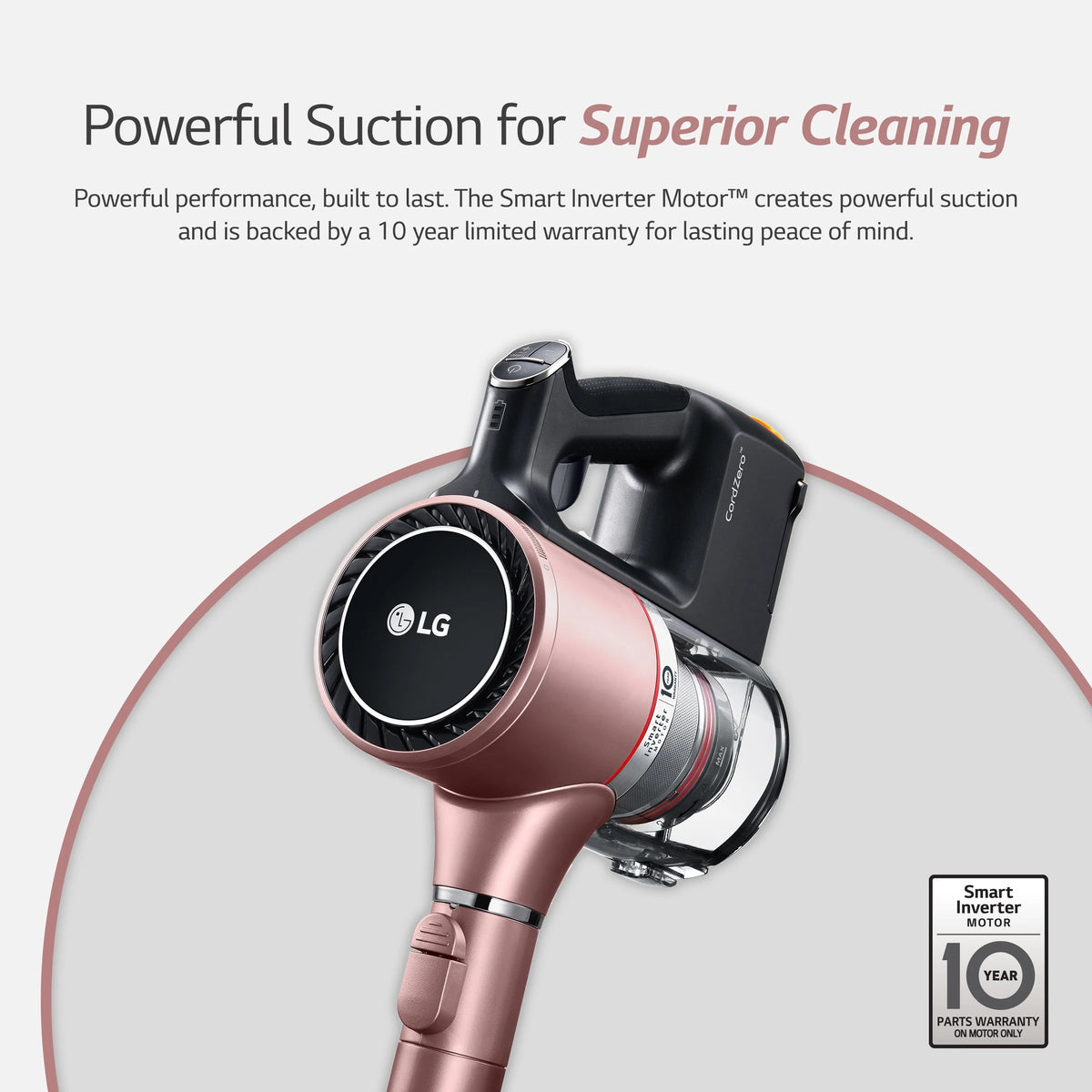 LG Cord Zero A9 Cordless Stick Vacuum, Up To 50 Minutes - A912PM