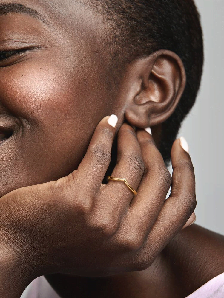 Polished Wishbone Ring