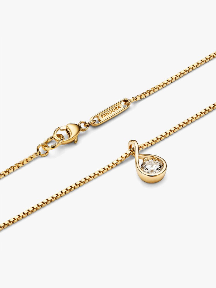 Pandora Infinite 14k Gold Lab-grown Diamond Pendant Necklace