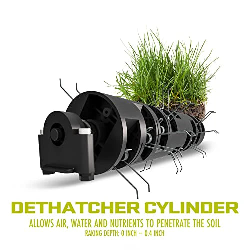 12-Amp 13-Inch Electric Dethatcher And Scarifier With Removable 8-Gallon Collection Bag