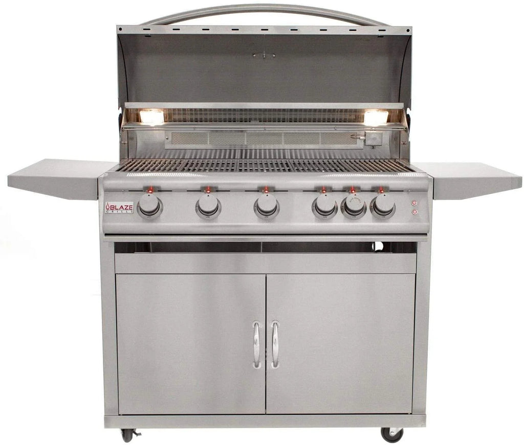Blaze Freestanding Propane Gas Grill With Lights, 40-inch - BLZ-5LTE2-LP-BLZ-5-CART