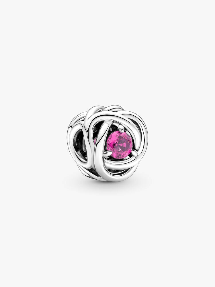 October Pink Eternity Circle Charm