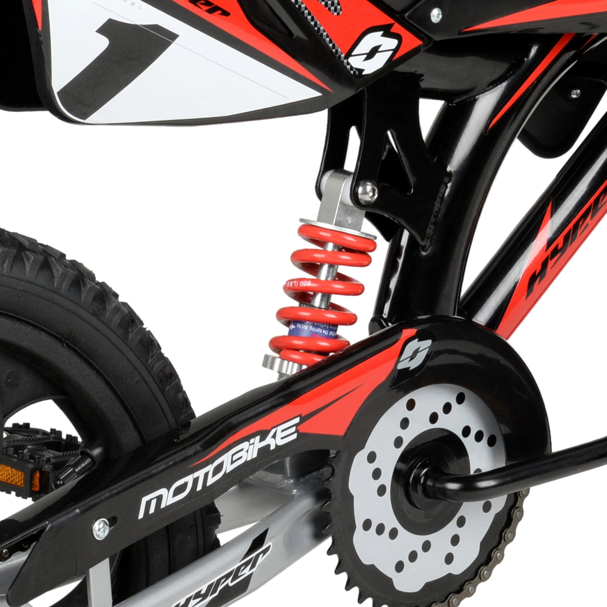Hyper Bicycles 16 Inch Kids Motobike With Mag Wheels, Training Wheels, Black/Red