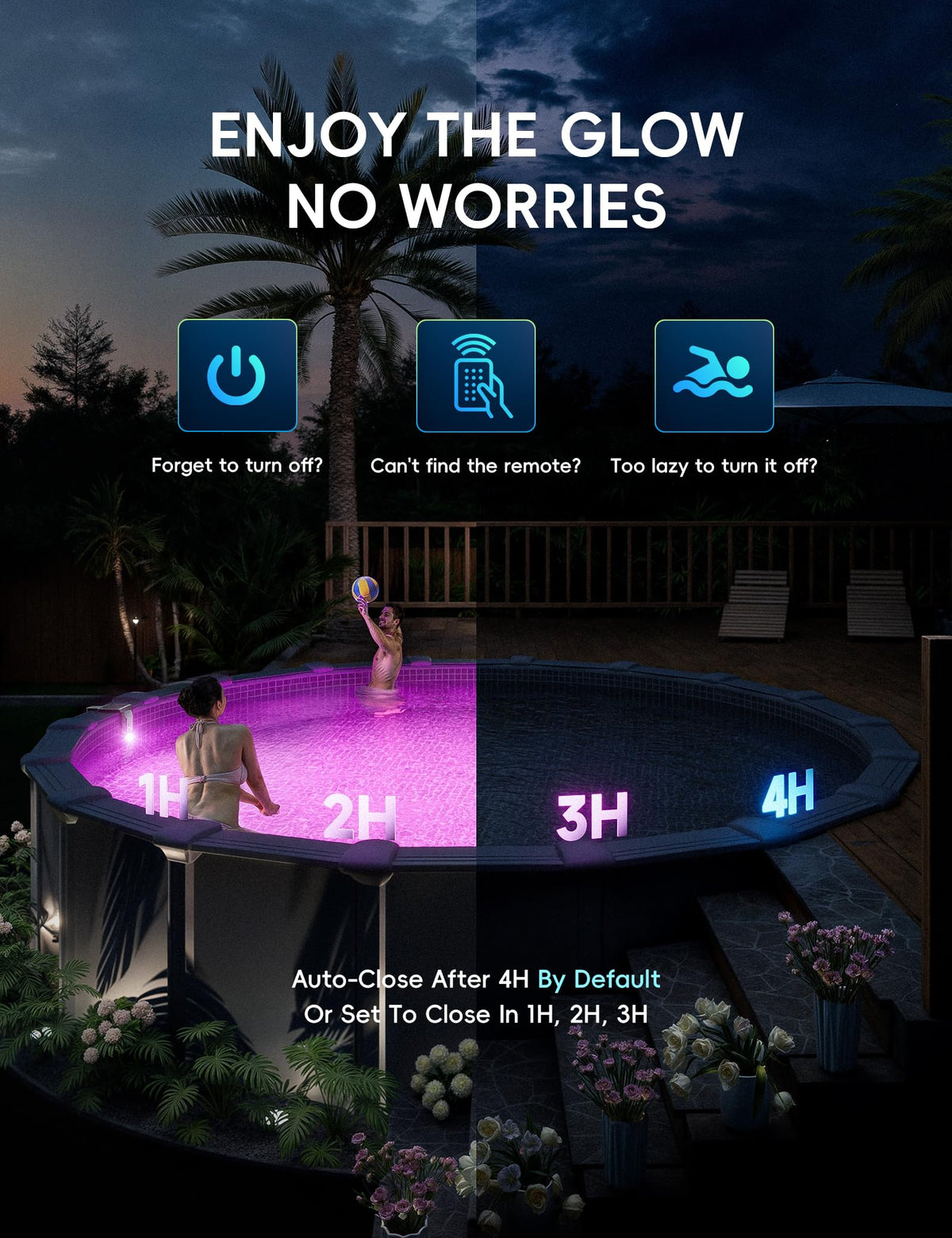 Solar LED Pool Light - 42 LEDs, 10 Color Options
