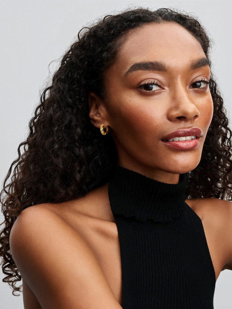 Yellow Hoop Earrings