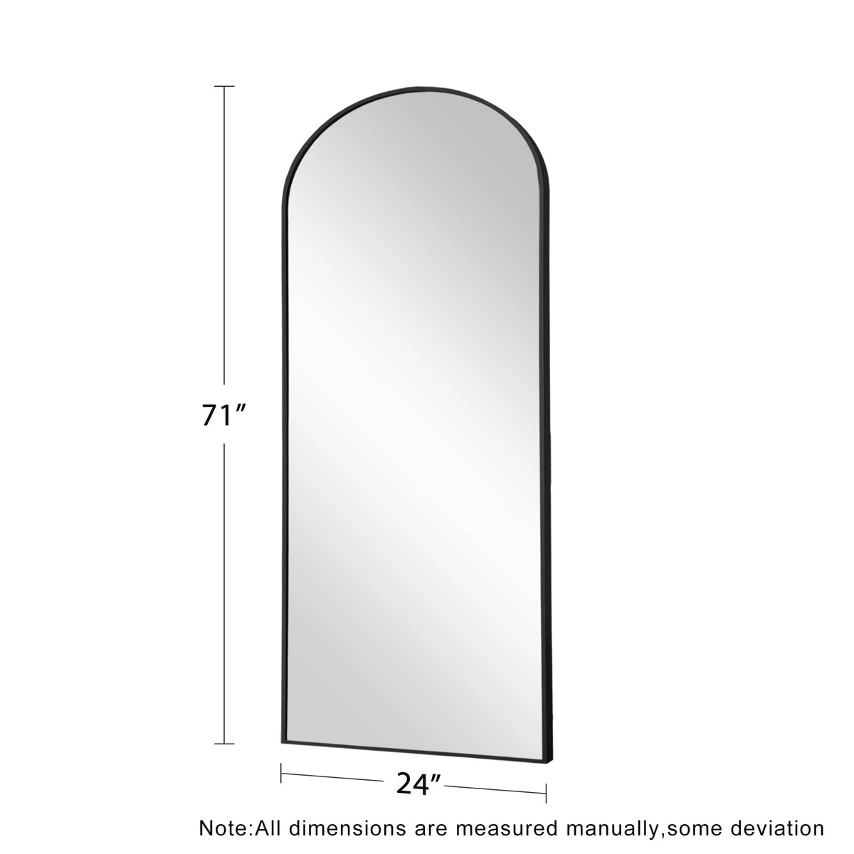 Arched Full-Length Floor Mirror - Standing And Wall-Mounted