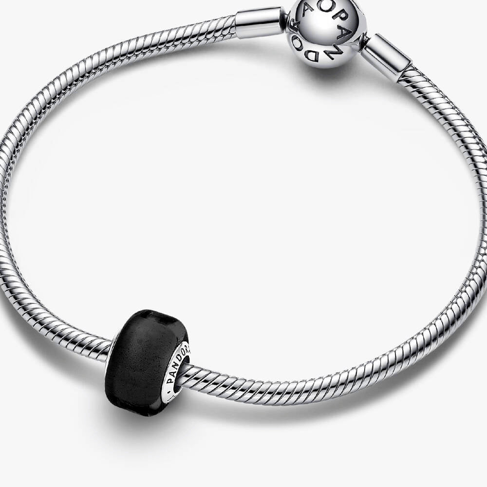 Black Mini Murano Glass Charm