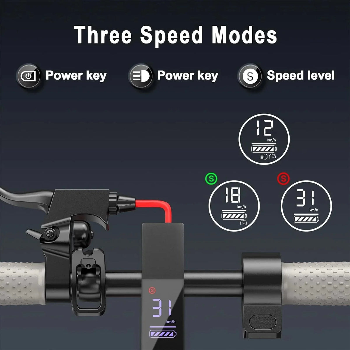Roinside Electric Scooter, 8.5 in Solid Tires, 350W, 19 MPH, 21-23 Miles - UP12 Plus