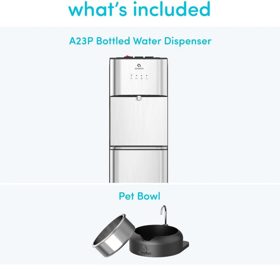 Avalon Bottom-Loading Self-Cleaning Water Cooler Dispenser, Stainless Steel, 3 Temperature Settings - A3