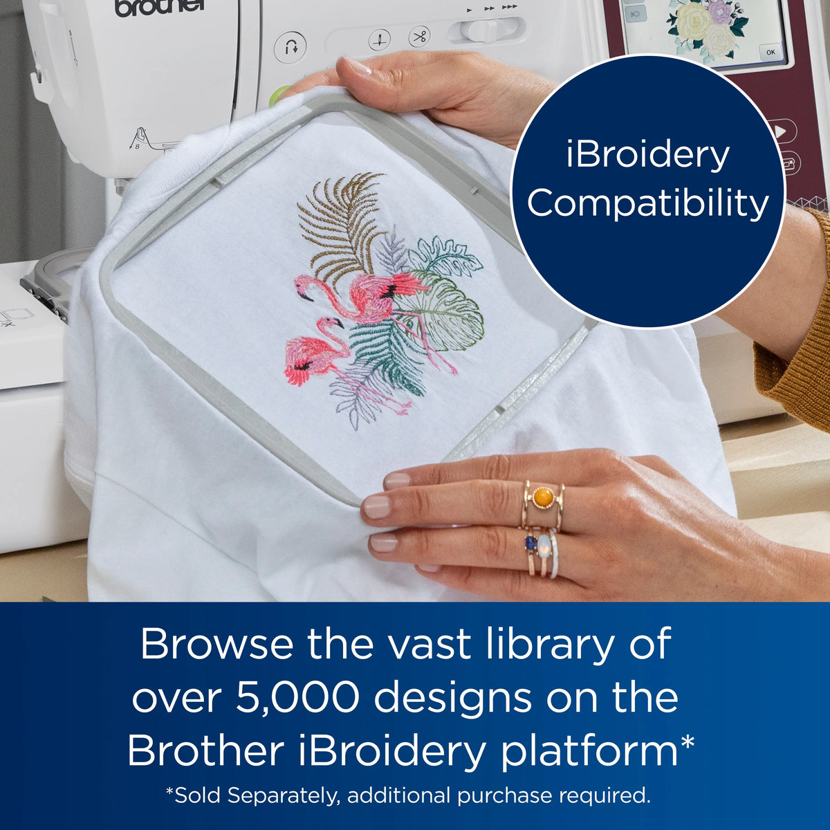 Brother Sewing And Embroidery Machine, 103 Stitches, 135 Designs, 4 in x 4 in - SE725