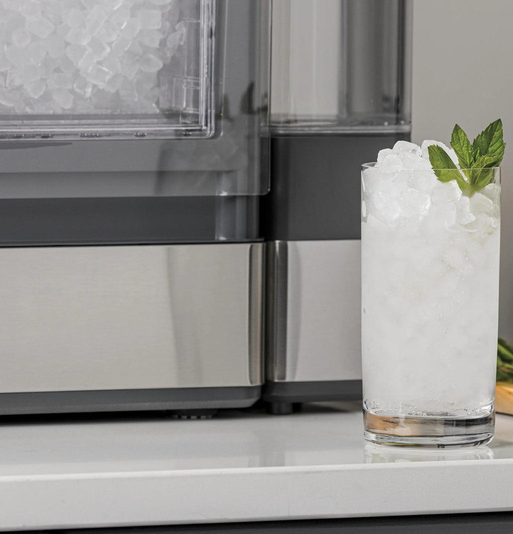 GE Profile Countertop Nugget Ice Maker With Side Tank, Stainless Steel, 33 lbs Daily Ice Production - Opal