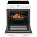 30 in. 5.0 Cu. Ft. Single Oven Electric Range, White With NVS Black Glass