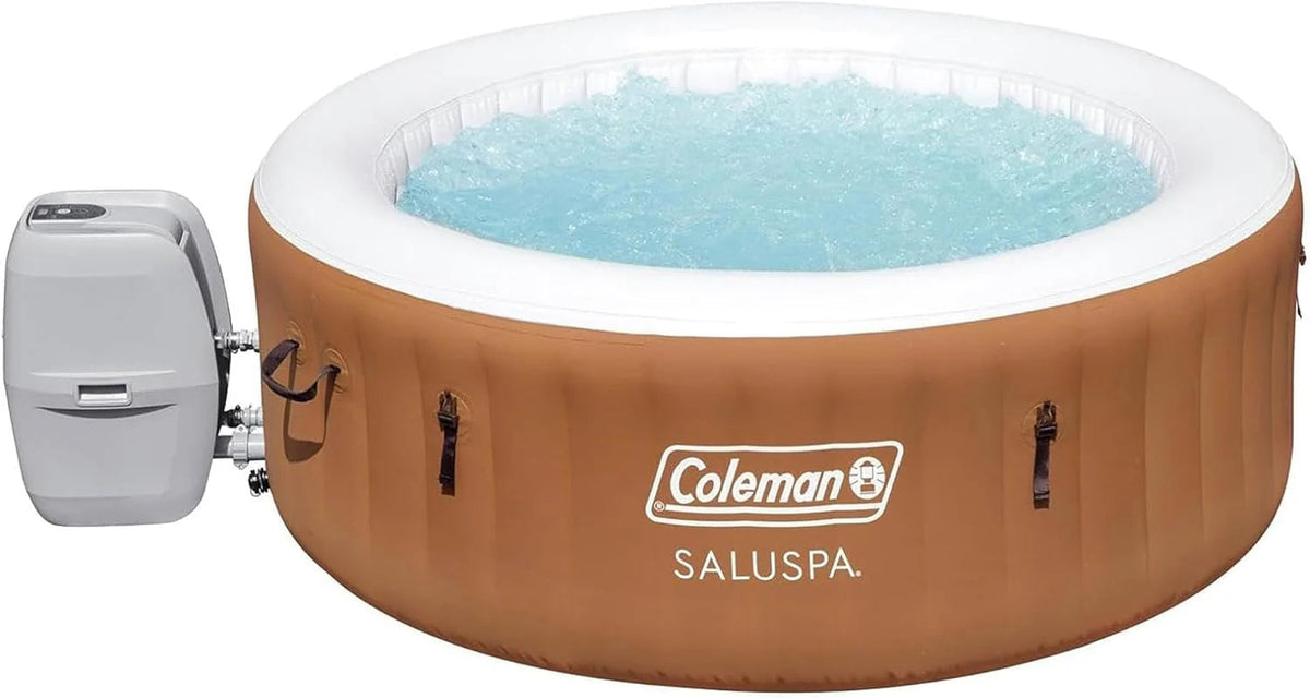 2-4 Person Inflatable Hot Tub With 120 Air Jets And Insulated Cover