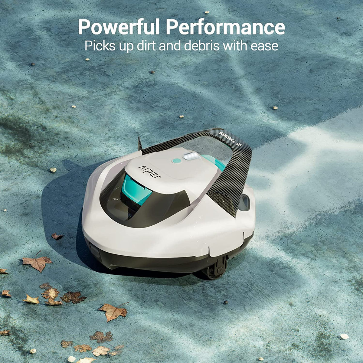 AIPER Cordless Robotic Pool Cleaner With Dual-Drive Motors - Seagull 600